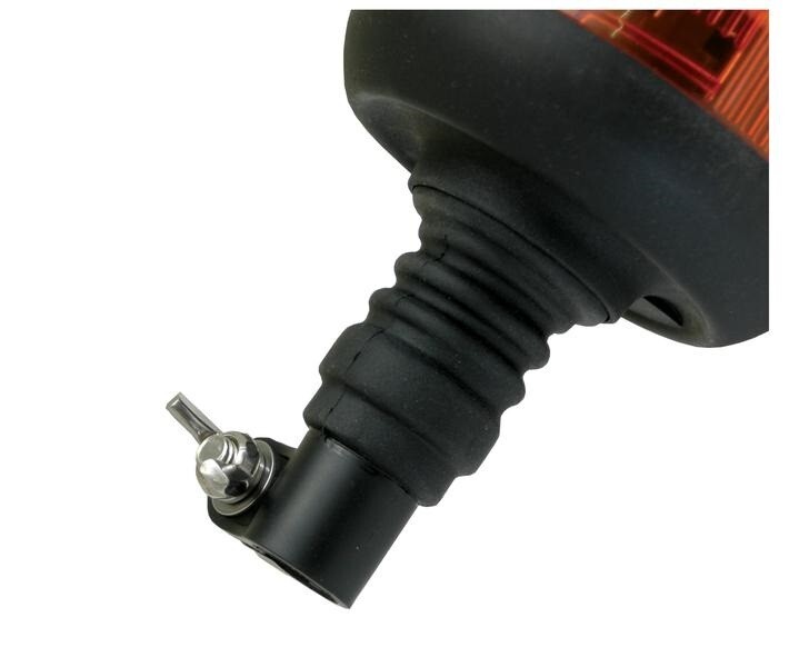 Rotating Flash Amber Beacon Flexible DIN Pole Mount Tractor Warning Light + Stem