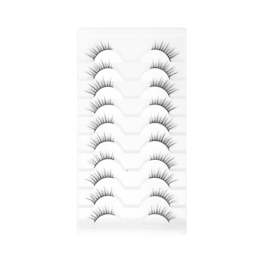Dense False Eyelashes for Makeup Black J33 10 Pair
