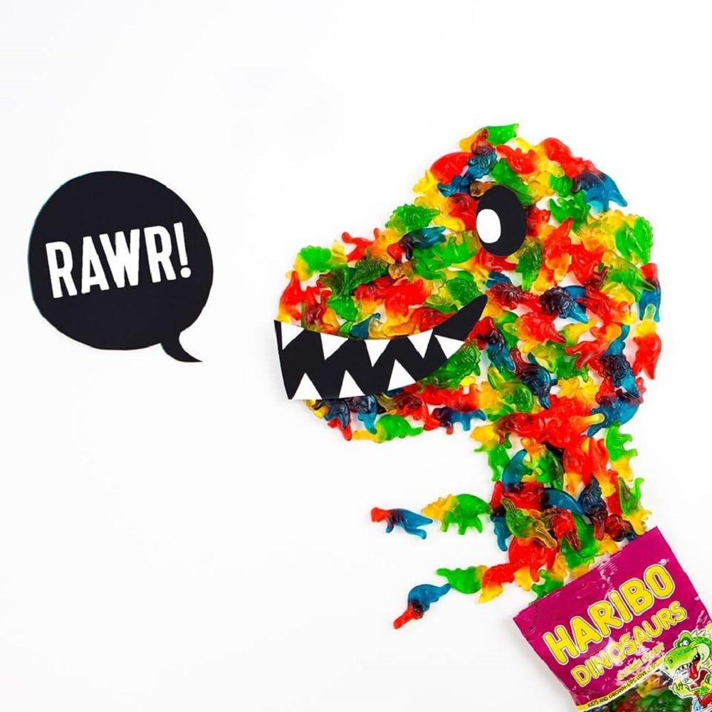 HARIBO Gummi Candy, Dinosaurs,. Bag