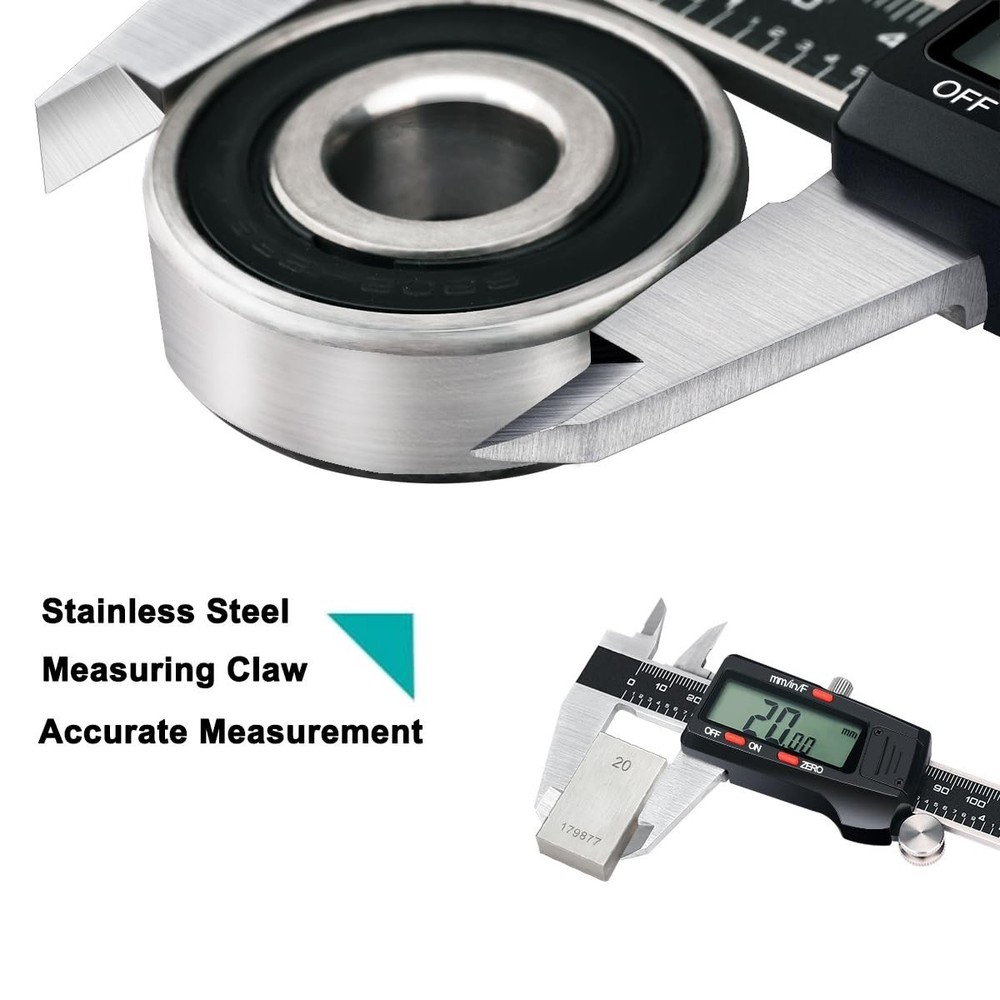 Precision 6 Inch Digital Caliper with Large LCD - Ideal for All Measuring Needs