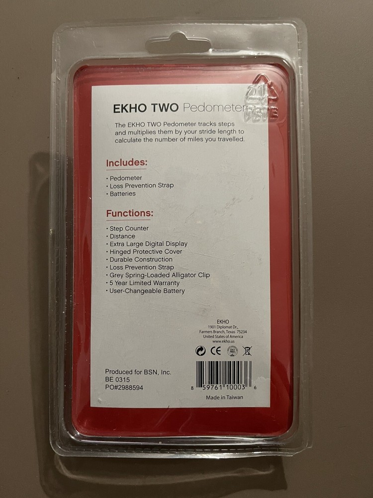 EKHO Two Series Pedometer New Sealed