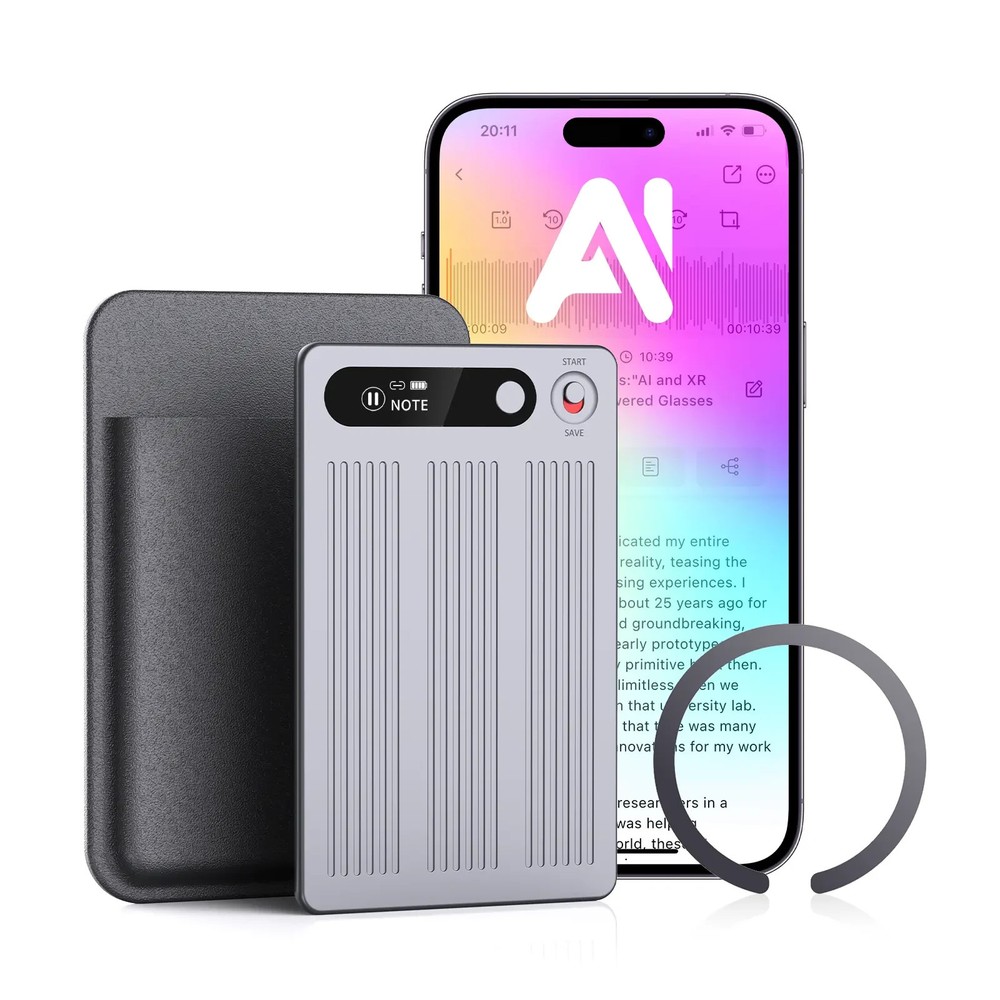 AI Voice Recorder , 64GB Memory, App Control, 112 Languages Support