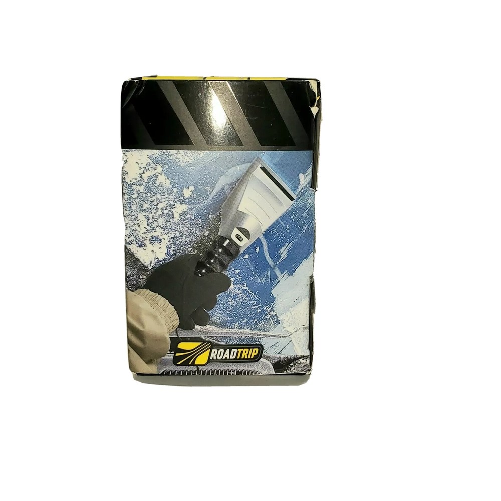 RoadTrip Windshield Ice Scraper Heated, LED Lighted, 12 Volt Adapter, 15 Ft Cord