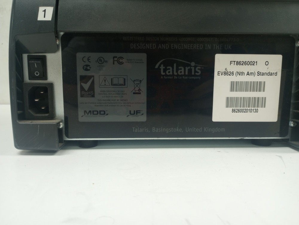 Talaris Model: EV8626 (nth AM Standard) Bill Counter.