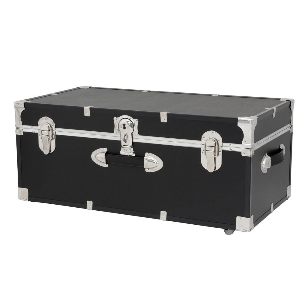 Trunk with Wheels 30'' Seward Explorer Trunk & Lock Black