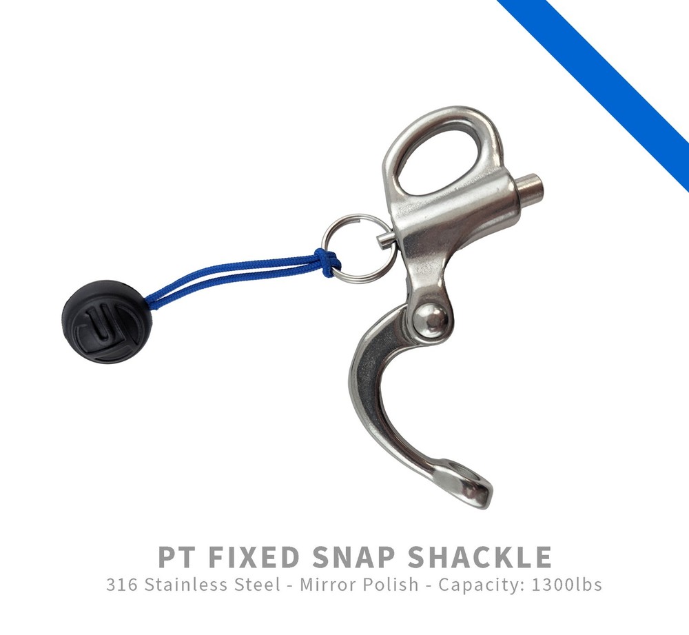 PT Fixed Bail Snap Shackle Quick Release for Rigging - 2.75 in