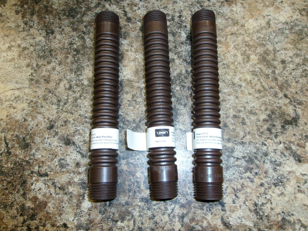 3 ORBIT 37112 1/2" X 6" MULTI FLEX RISER EXTENSION PIPES CALLIE-68