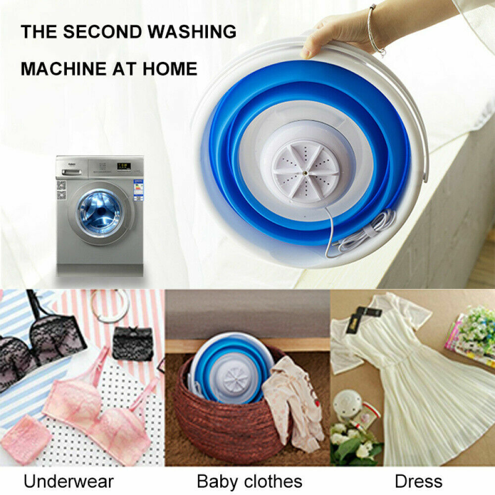 Bucket Type Folding Mini Portable Laundry Machine Clothes Washing Machine