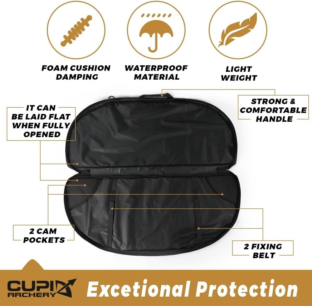 Compound Bow Case Soft Light-Weight Bow Bag Waterproof with Arrow Pocket