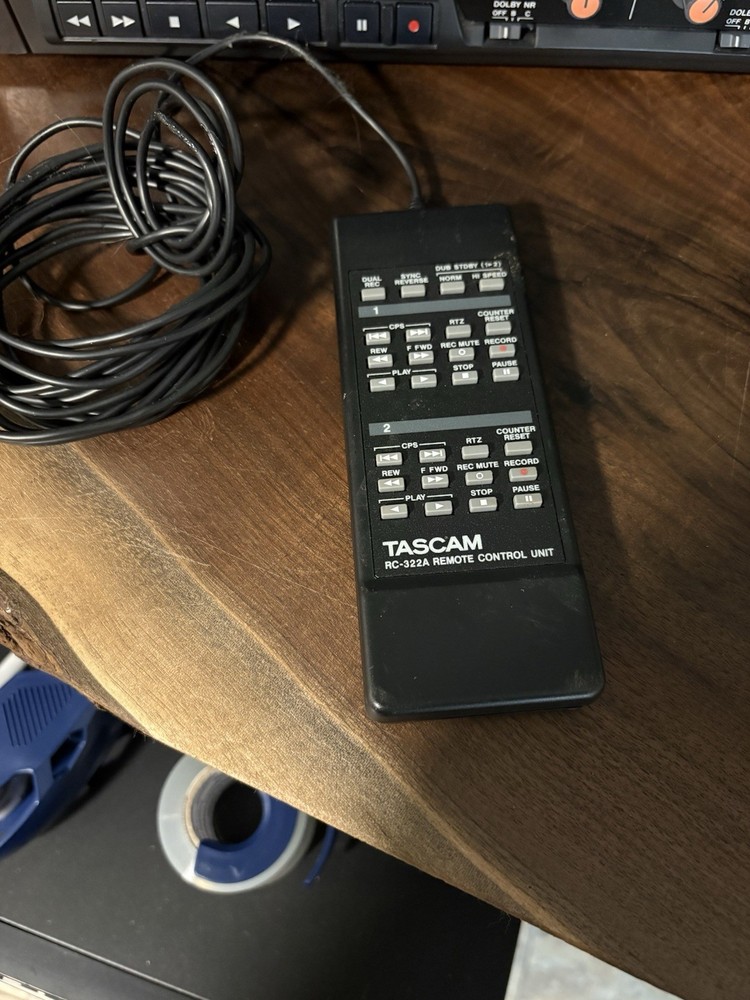 TASCAM Model 322 Professional Dual Cassette Deck Tested, Working Order
