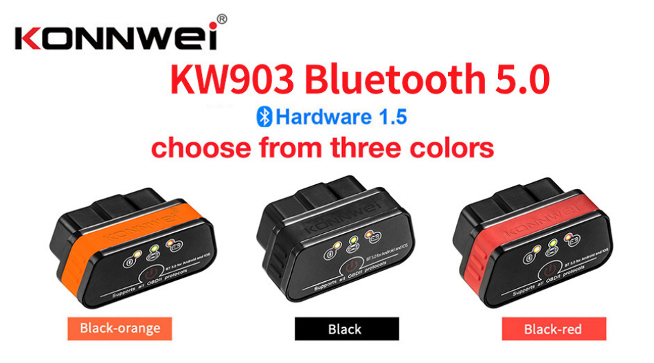 KW903 Bluetooth OBDII OBD2 Automotive code reader diagnostic Scanner tool