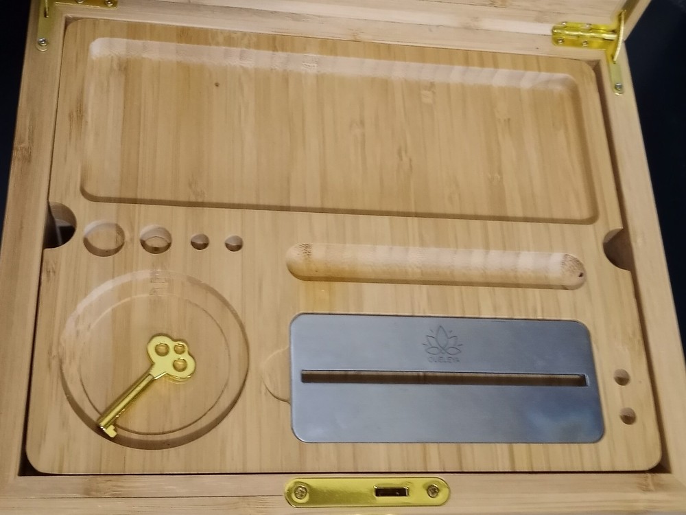 Bamboo Stash Box With Lock