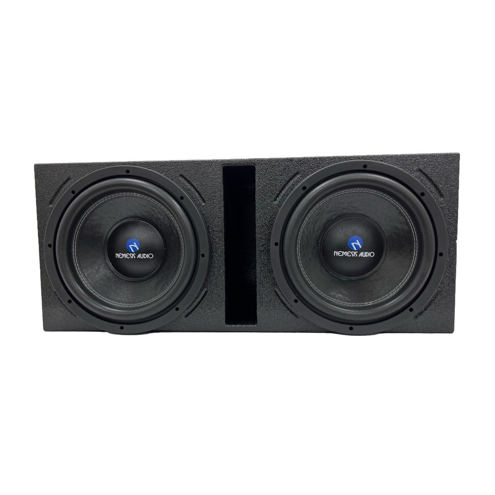 Subwoofer Box Dual 12 Inch Vented Ported Speaker Box Durable Bed Liner Spray