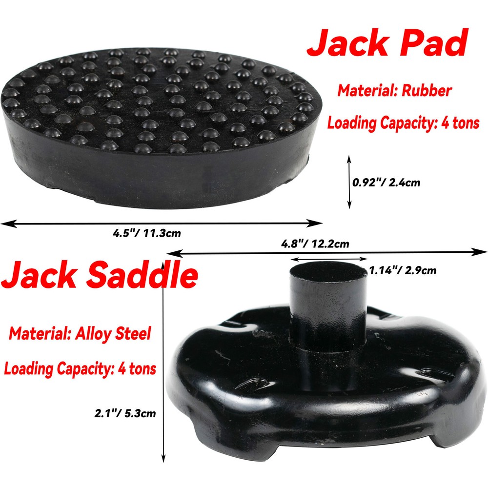 US Floor Jack Saddle Rubber Pad Point Fit 4Tons Jacks Adapter Lifting Protector