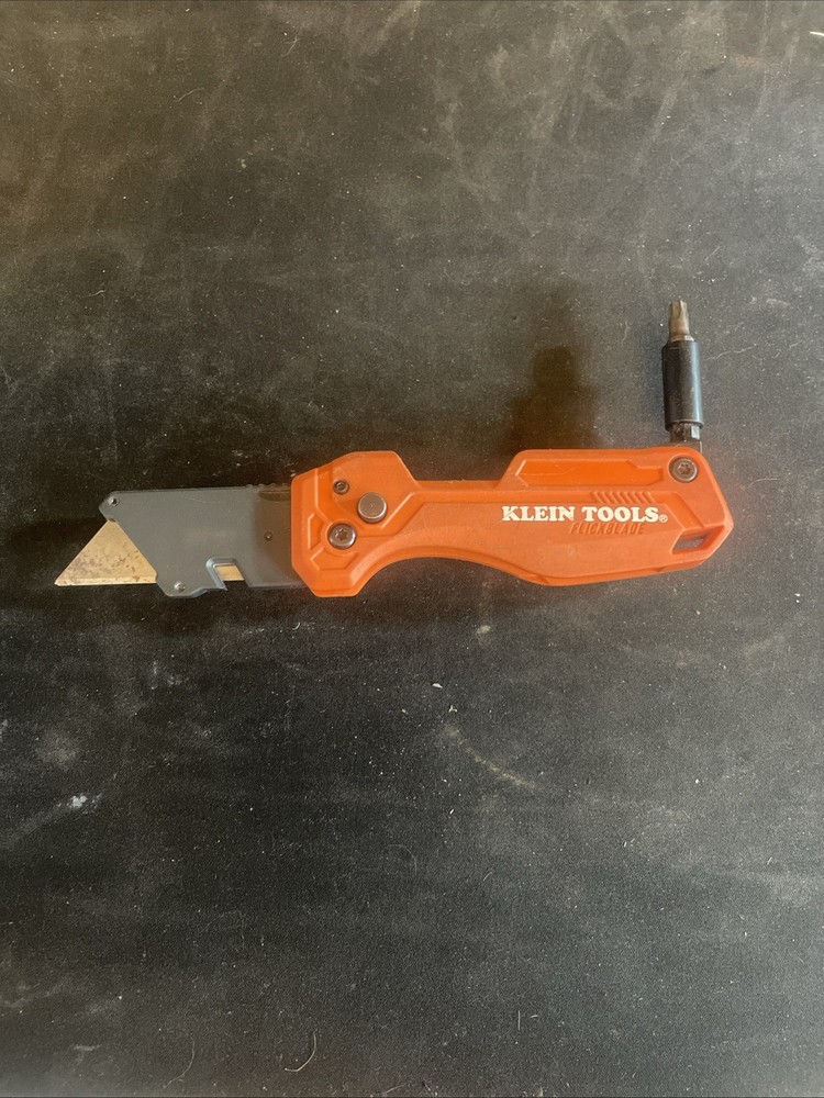 USED Klein Tools 44304 Flickblade K09 Folding Knife w/ Driver