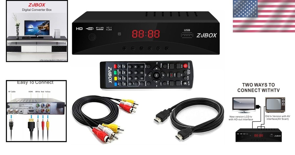 Analog to Digital TV Converter Box - HDMI, Timer Function