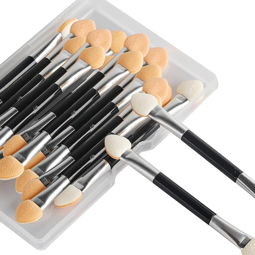 30Pcs Disposable Dual Sides Eyeshadow Applicators, Professional Double Head Spon
