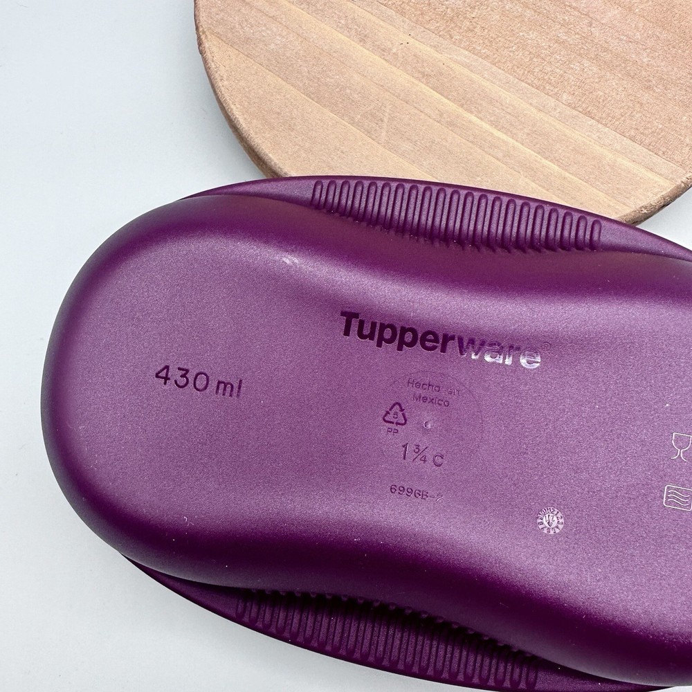 Tupperware Microwave Breakfast Maker Plus Two Egg Inserts Purple New w/ Manual