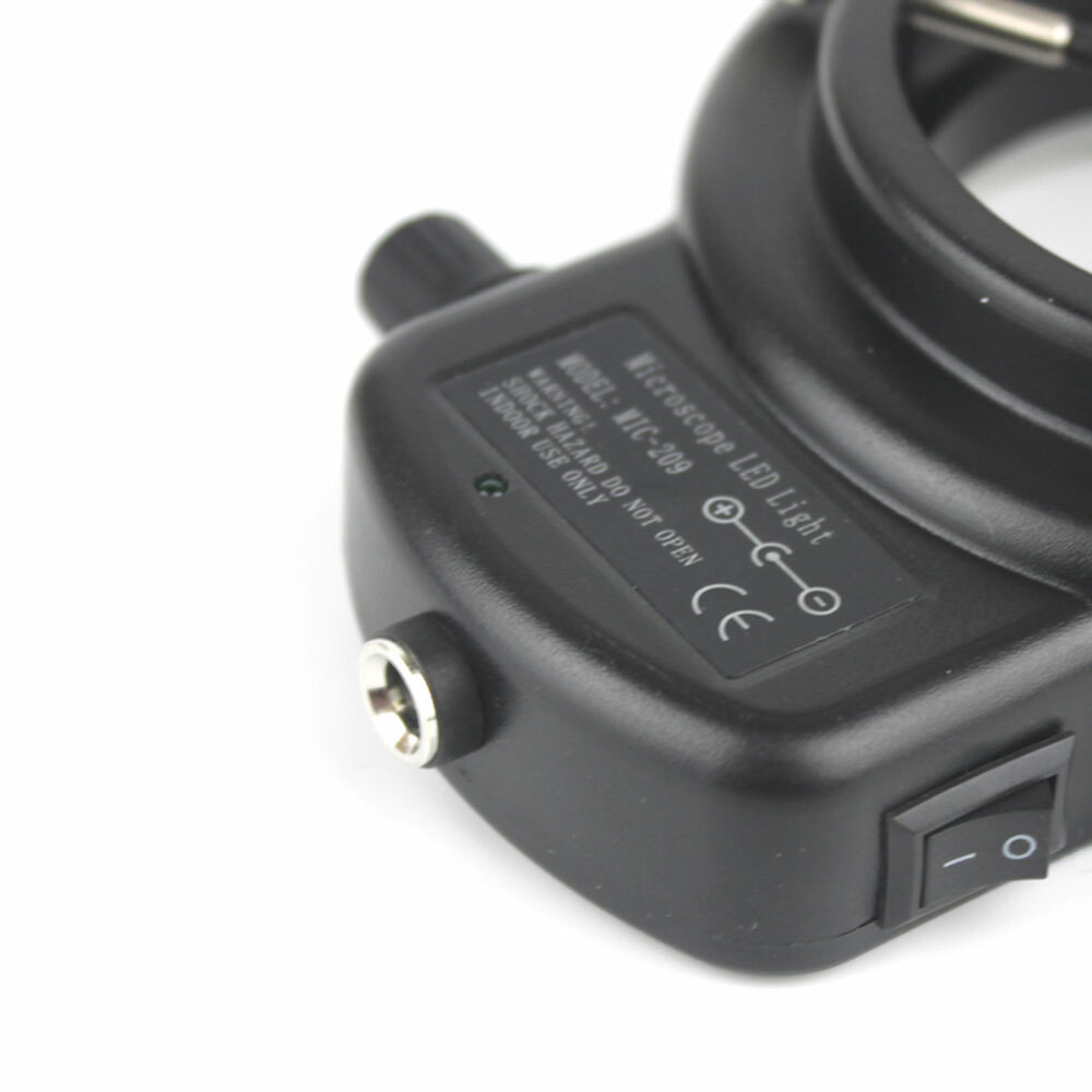 144 LED Bulbs Microscope Ring Light Illuminator Lamp US Plug Adjustable Control