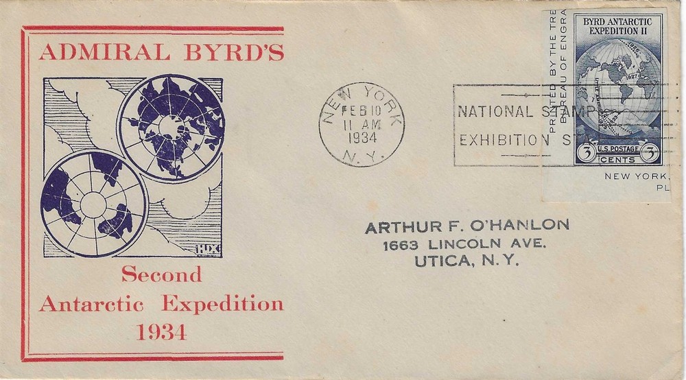 FDC   # 735a-28   --  1934  Byrd Imperforate  -- Hux