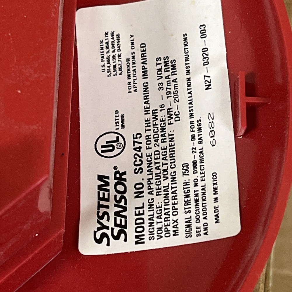 System Sensor SC2475 Ceiling Mount Strobe NOS