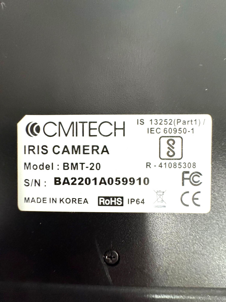 Iris Camera CMITECH BMT-20 Binocular Type Dual Iris Imager For Enrollment