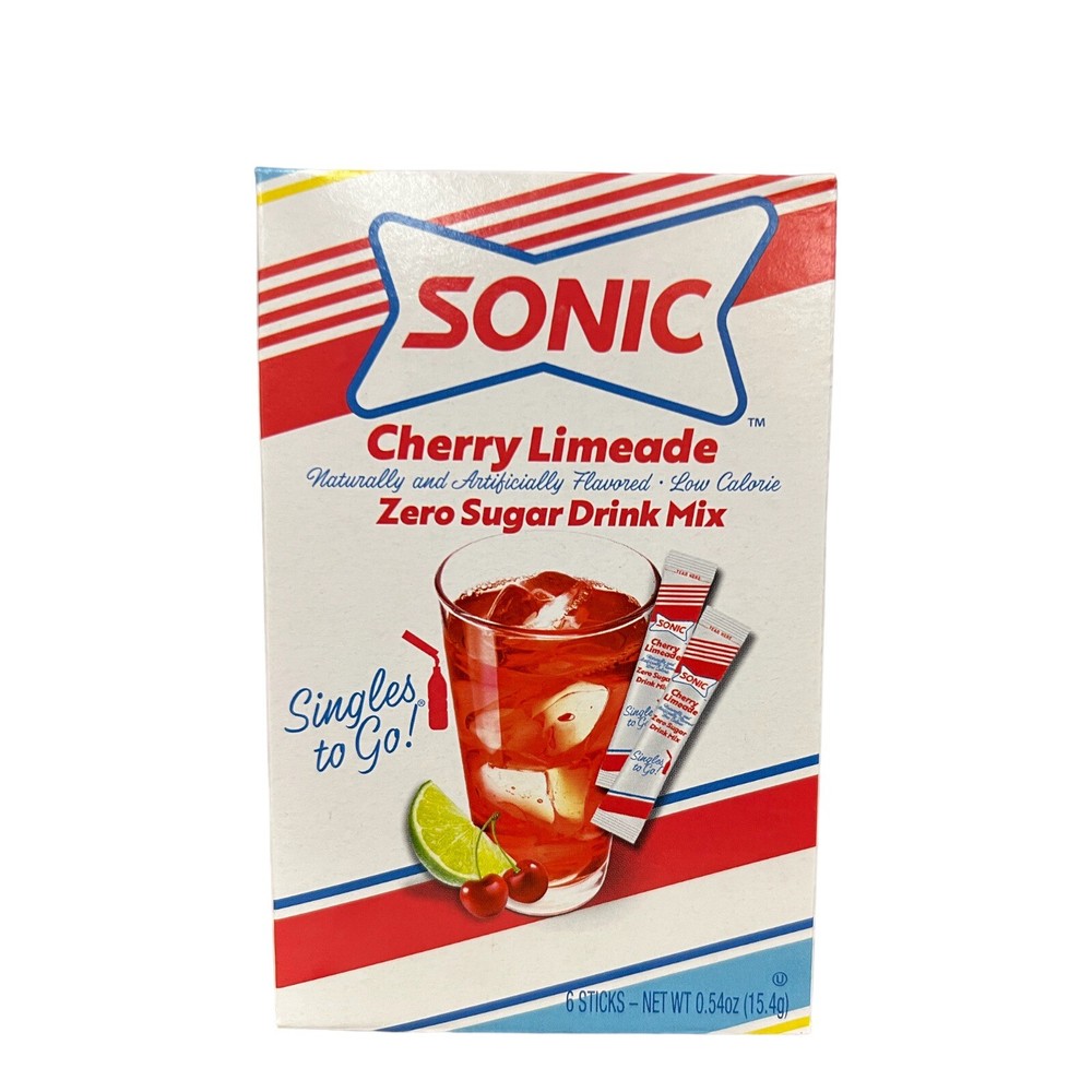 Sonic Singles To Go Cherry Limeade Drink Mix 6 Packets Each 3 Boxes