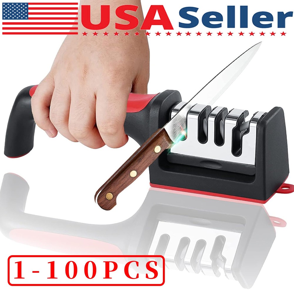 4 Solt Knife Sharpener Professional Ceramic Tungsten Kitchen Sharpening System