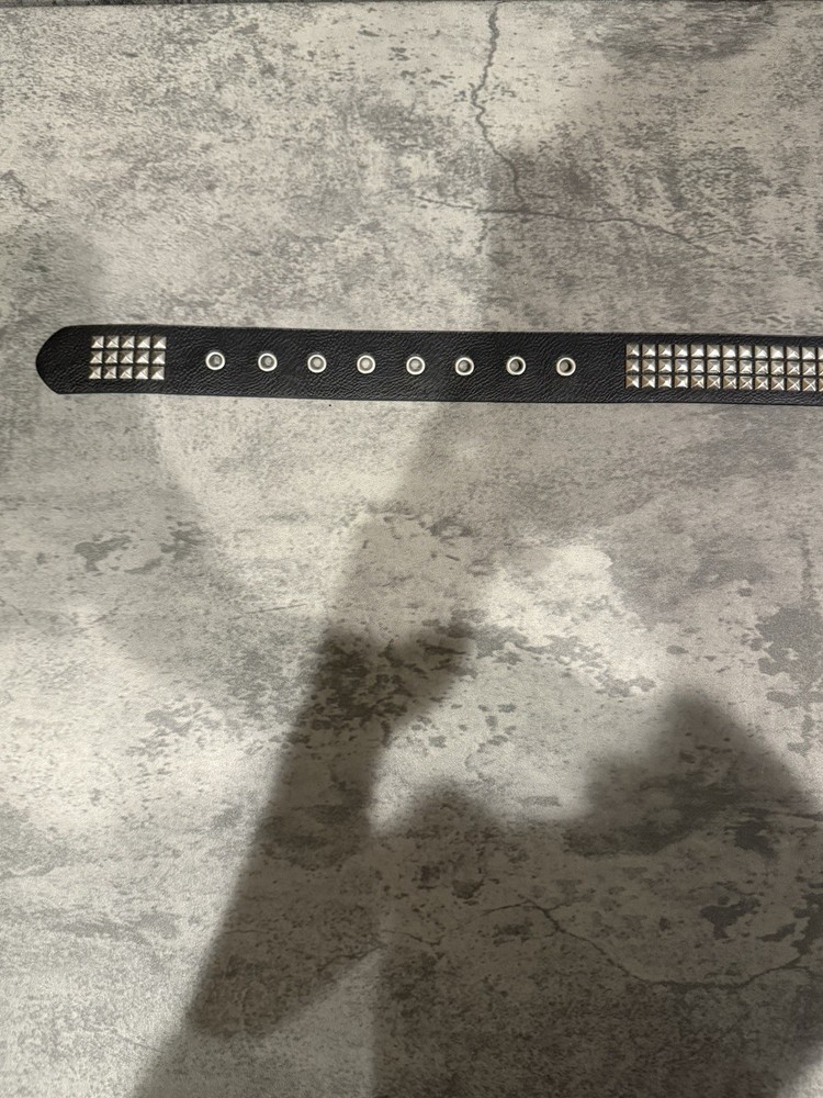 Black Pyramid studded leather belt Y2K alternative Emo Goth