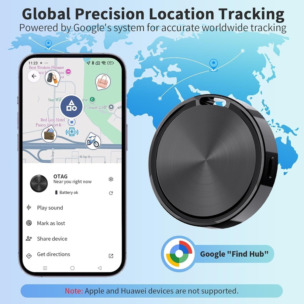 4-Pack Android Bluetooth Tracker Tag IP65 Waterproof Item Finder for Keys Wallet
