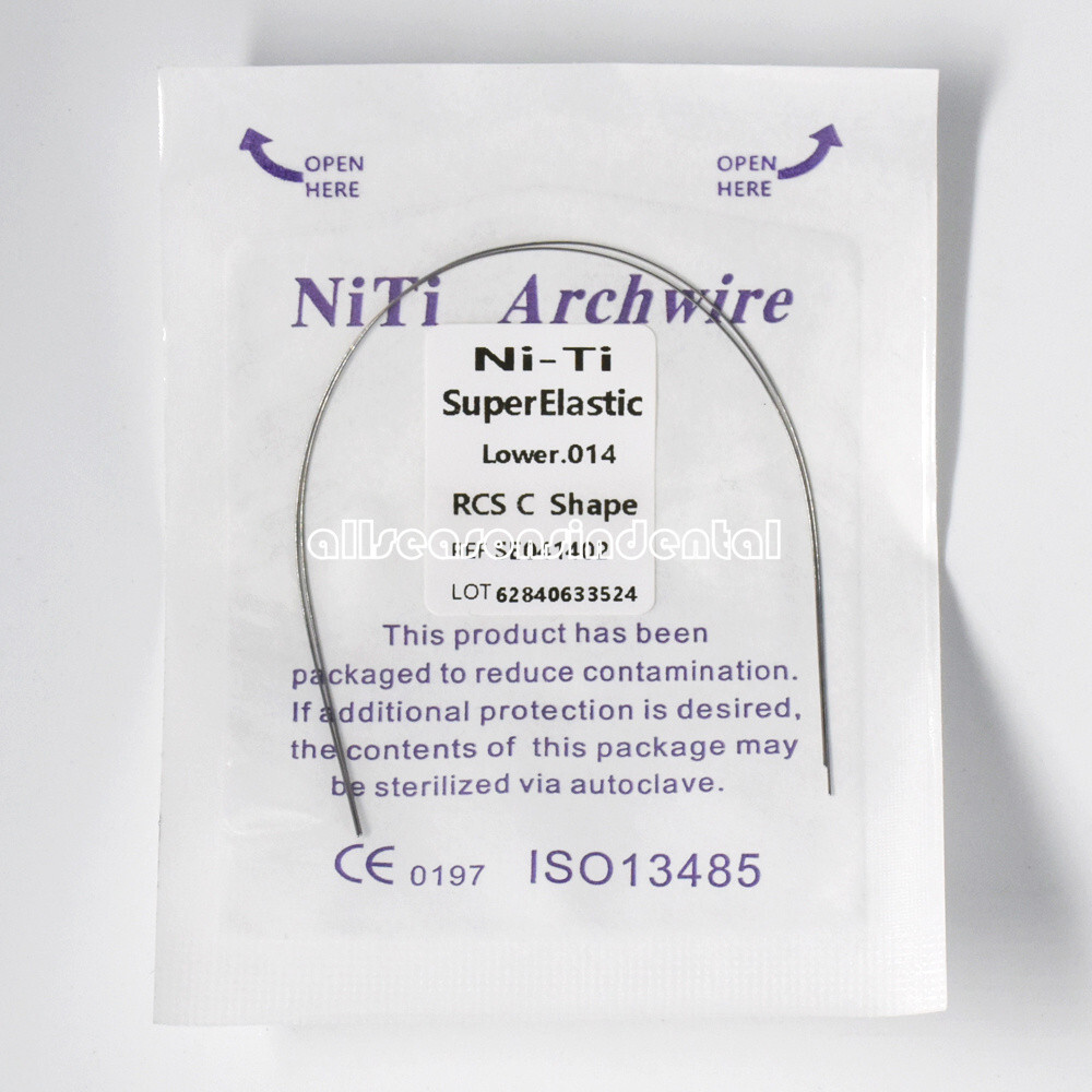 Dental Ortho Super Elastic NITI Arch Wire Reverse Curve Round/Rectangular True