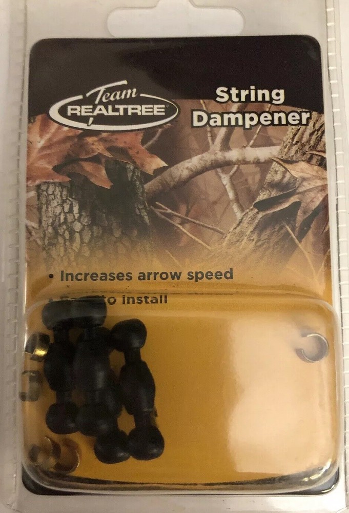 New in 1 Ea Pkg Team Realtree Compound Bow String Dampener, Increase Arrow Speed