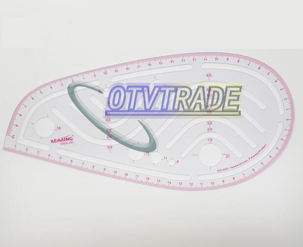 ONE Styling Design Ruler Hip Curve Built-in Scale Straight Ruler