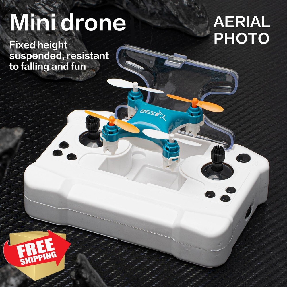 Mini Drone Remote Control Quadcopter Dual Battery Blue