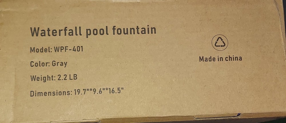 Pool Waterfall Fountain