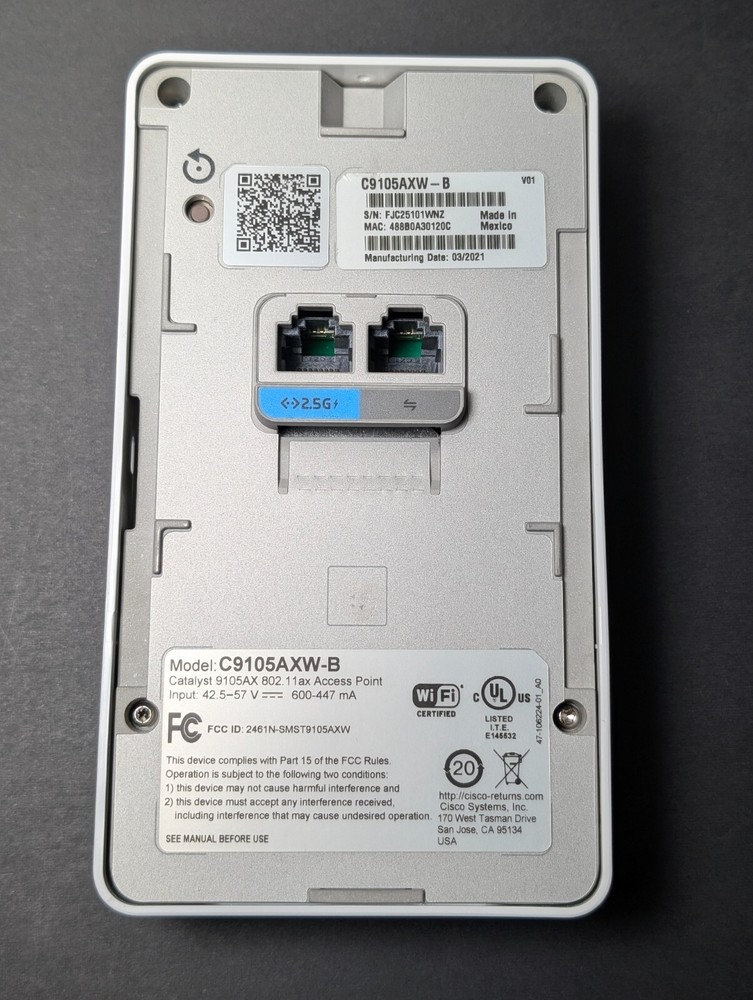 Cisco Catalyst C9105AXW-B Dual Band Wireless Access Point