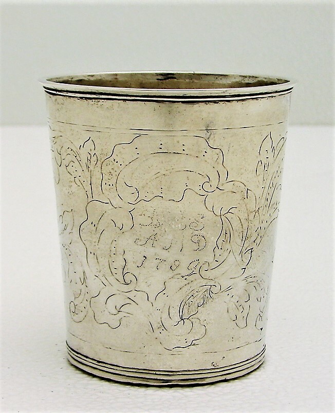 Danish Solid Silver Beaker Cup Hallmarked Andreas Buemann Dated 1799
