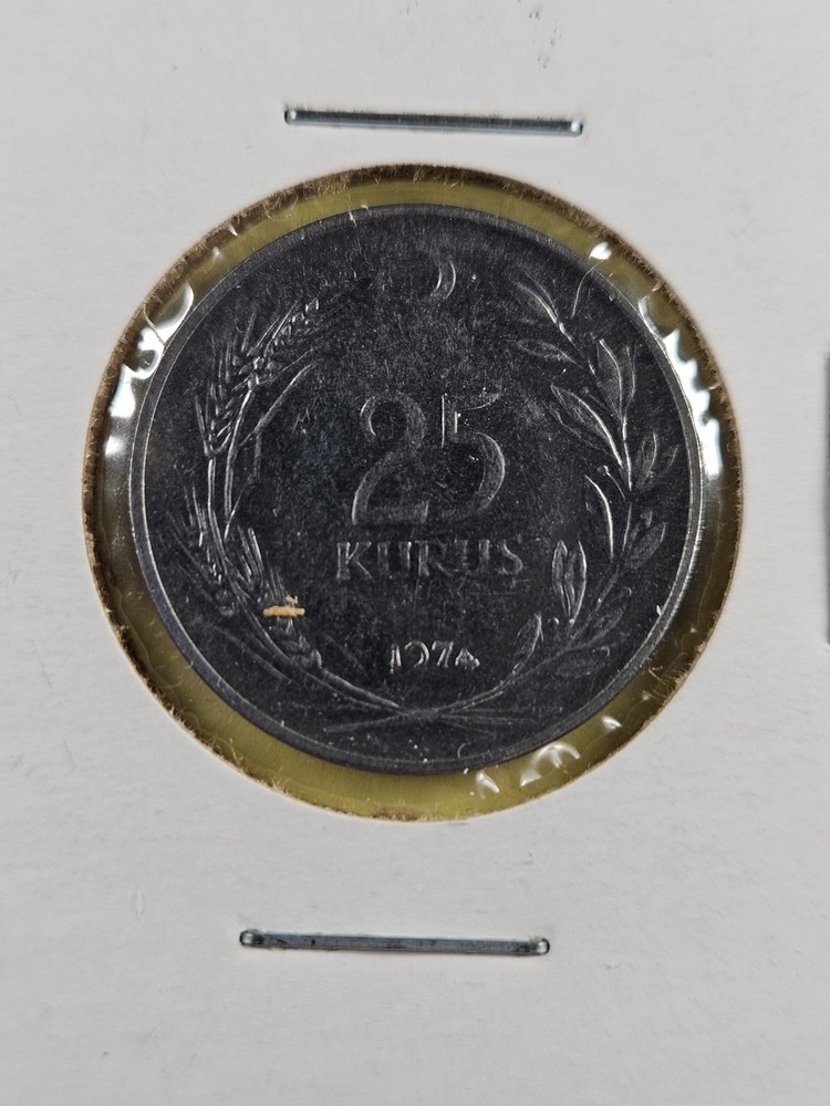 COINS - TURKEY - 25 KURUS 1974