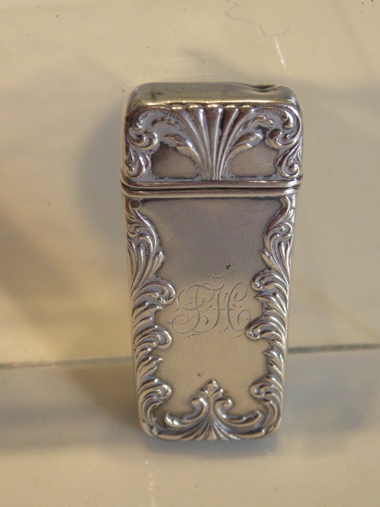 ANTIQUE SILVER VESTA CASE