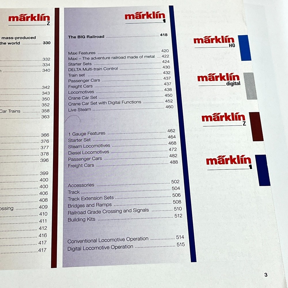 Marklin 2000 2001 Full Line Complete Program Product Catalog