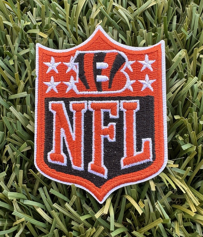 Cincinnati Bengals NFL Logo Patch 2” X  3” Iron On Embroidered