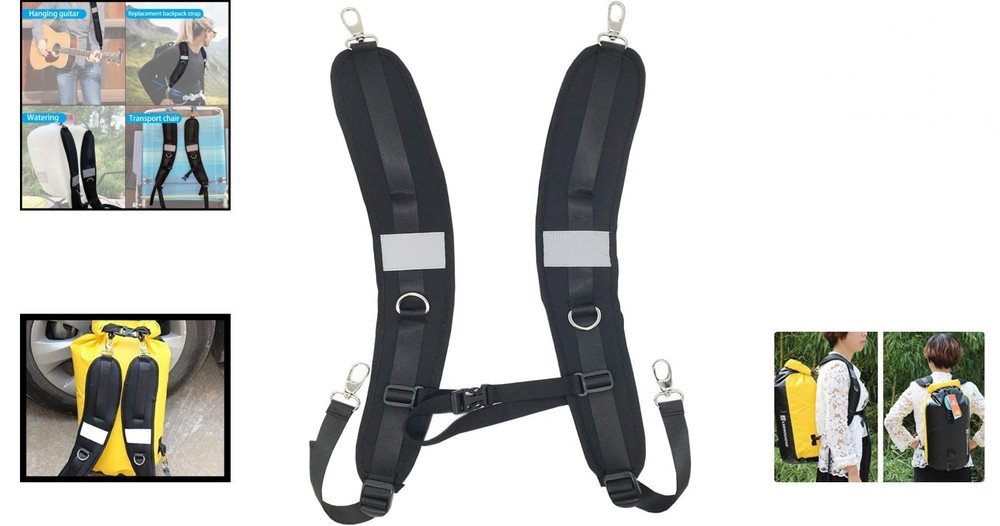 Waterproof Adjustable Straps for Backpacks - Max Load 44lbs with Padded Comfort