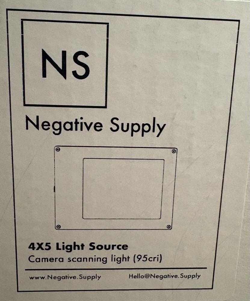 Negative Supply 4x5 Light Source Basic Camera Scanning Light Black 95CRI
