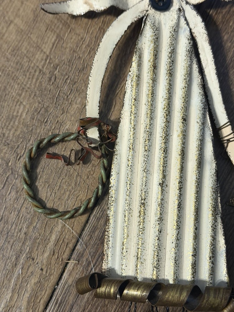 Primitive Rustic Metal Angel Wind Chime Small