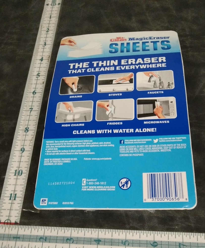 (1) New Sealed MR. CLEAN MAGIC ERASER Thin Sheets 8 sheets Per Package