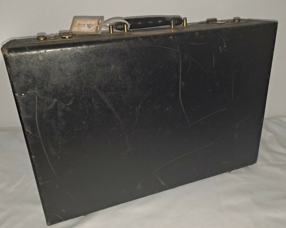 Vintage Black Pilots Case A7 A4 Naval Missel