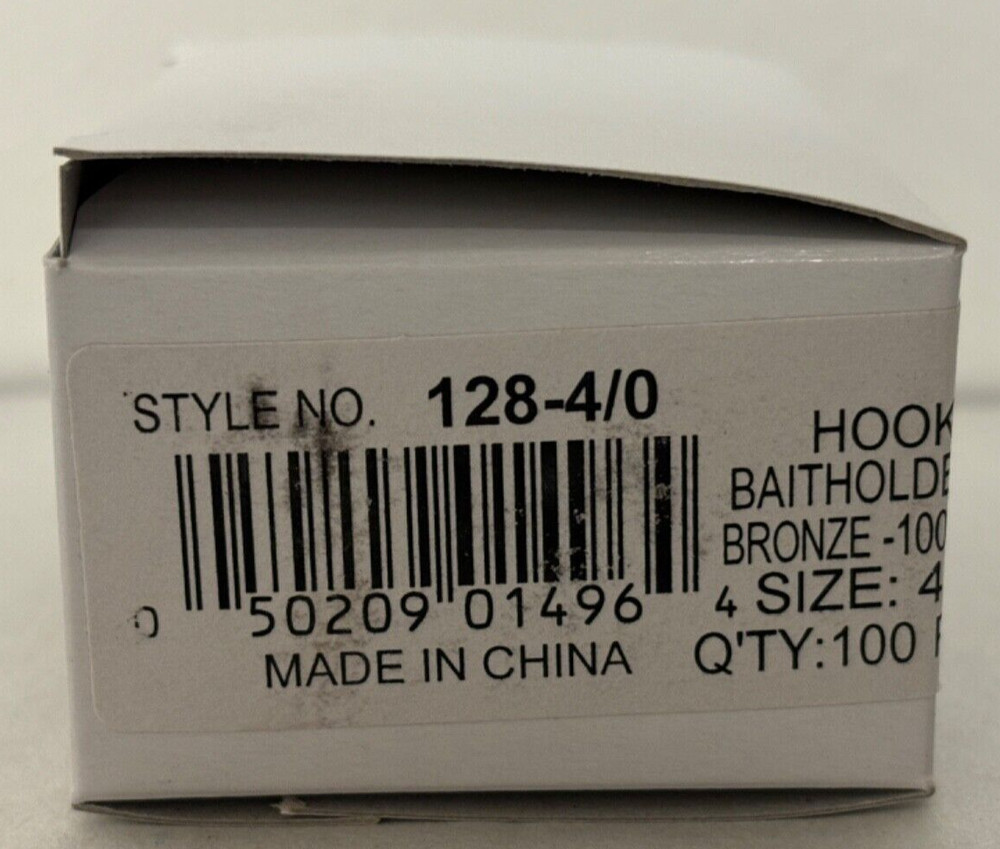 QTY 100 - Bronze Baitholder Hooks - Size 4 - New - Unbranded