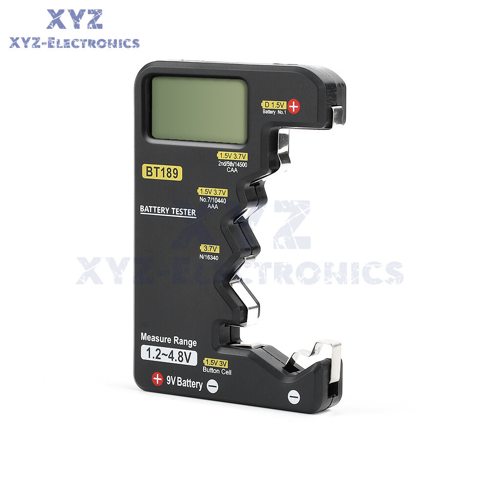 Digital Battery Tester Checker Electricity Indicator Universal AA, AAA 9V Button