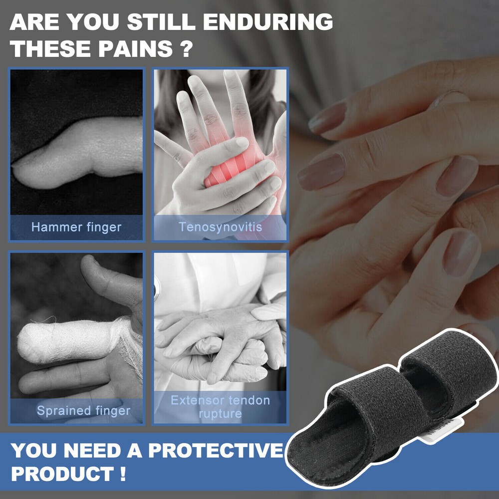 3pcs Trigger Finger Splint Straightener Corrector Support Brace Protector Relief
