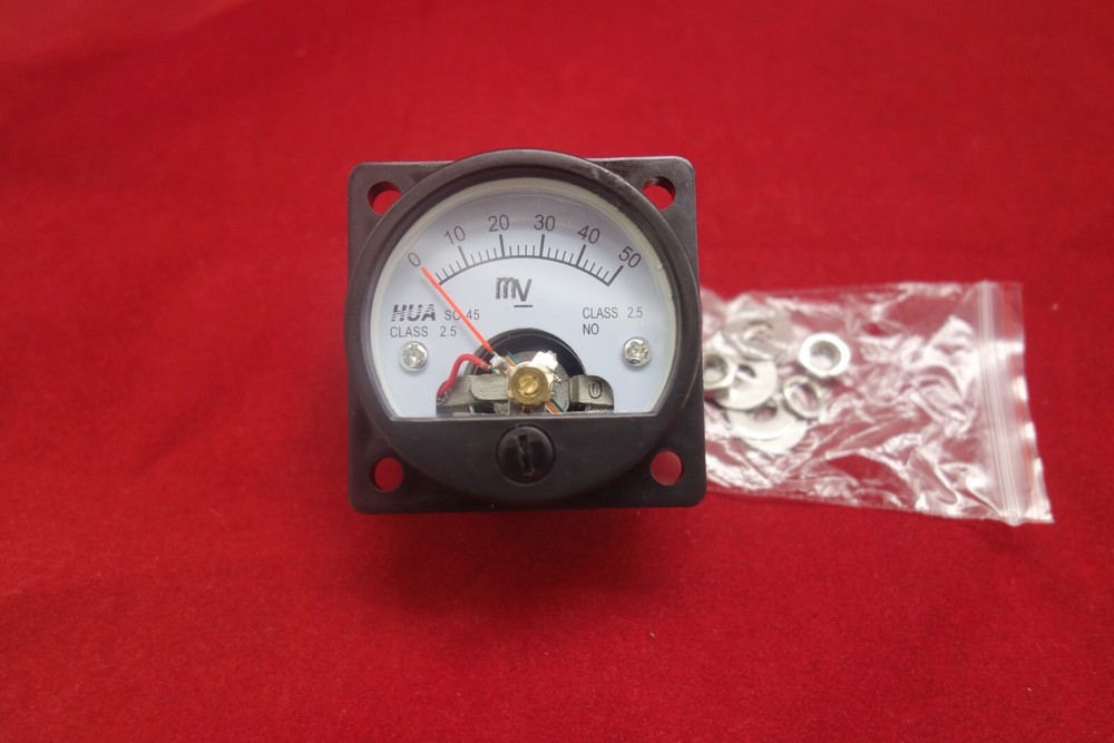1pc DC 0- 50mV millivolt Analog Voltmeter Analogue Voltage panel meter SO45